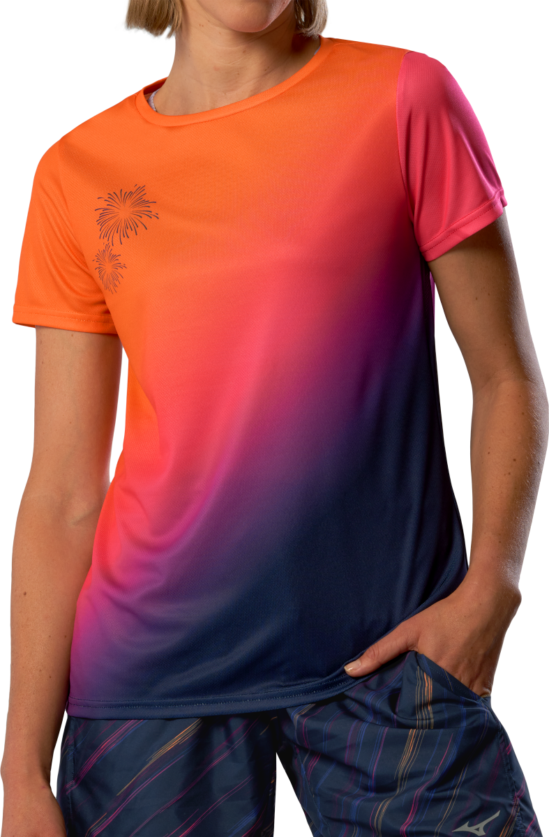 T-shirt Mizuno Fireworks Print Athletic T-Shirt Hanabi Flerfarvet | j2gac750-97
