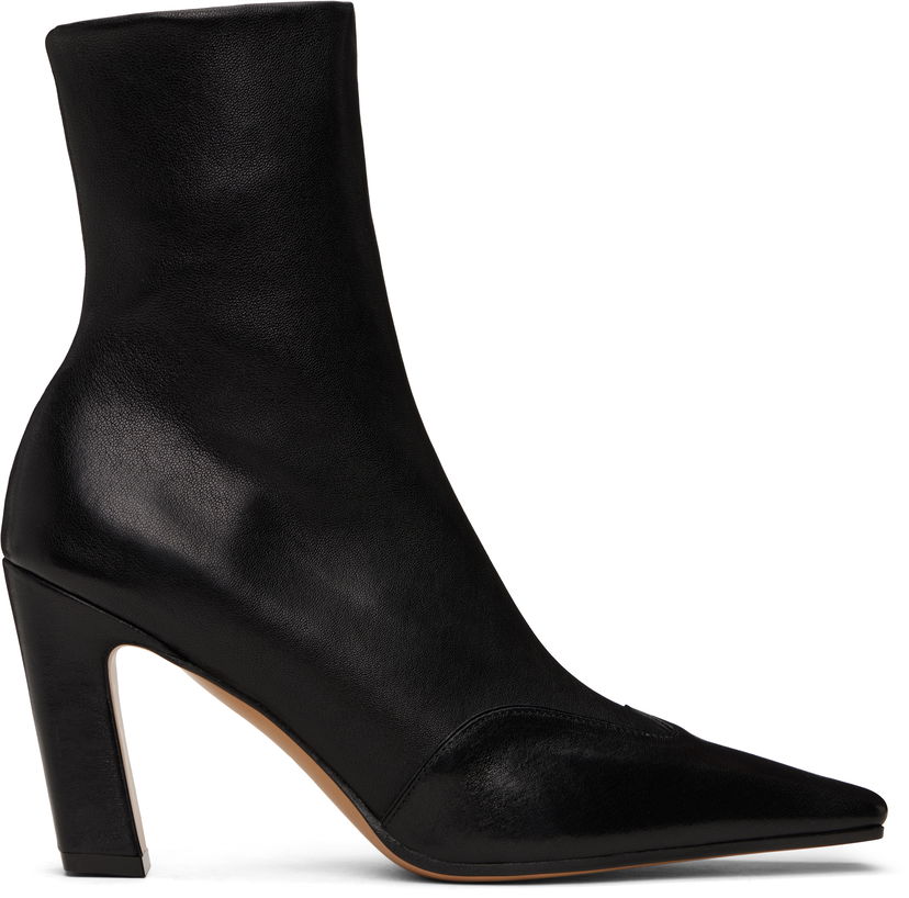 Sneakers og sko Khaite Khaite Nevada Stretch High Heel Boots Sort | F1067-836