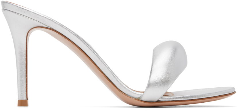 Sneakers og sko Gianvito Rossi Bijoux 85 Leather Heeled Sandals Metalisk | G18550-85RIC-NPS