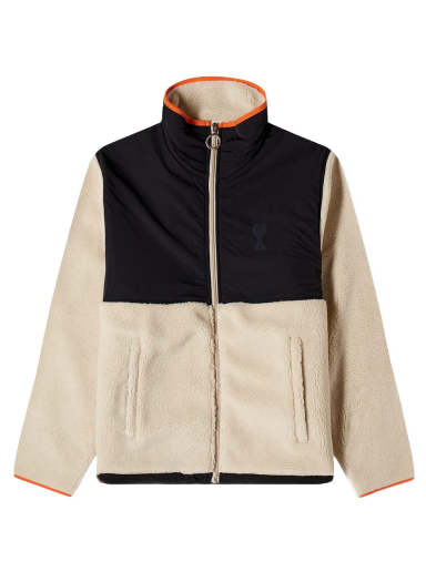 Jakke AMI Heart Sherpa Zip Fleece Jacket Sort | HJK007-761-151