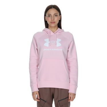 Sweatshirt Under Armour Rival Fleece Big Logo Hoodie Lyserød | 1379501-647, 0