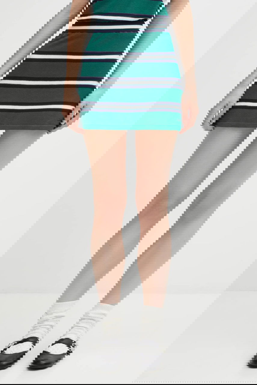 Nederdel Sporty & Rich Silk Pique A-line Mini Skirt Flerfarvet | SK016621300GR50, 0