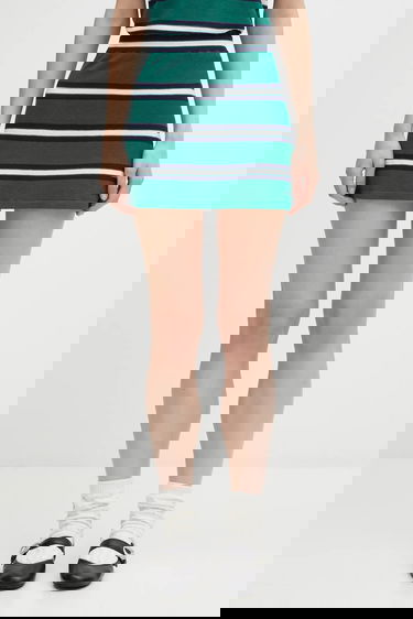 Nederdel Sporty & Rich Silk Pique A-line Mini Skirt Flerfarvet | SK016621300GR50, 0
