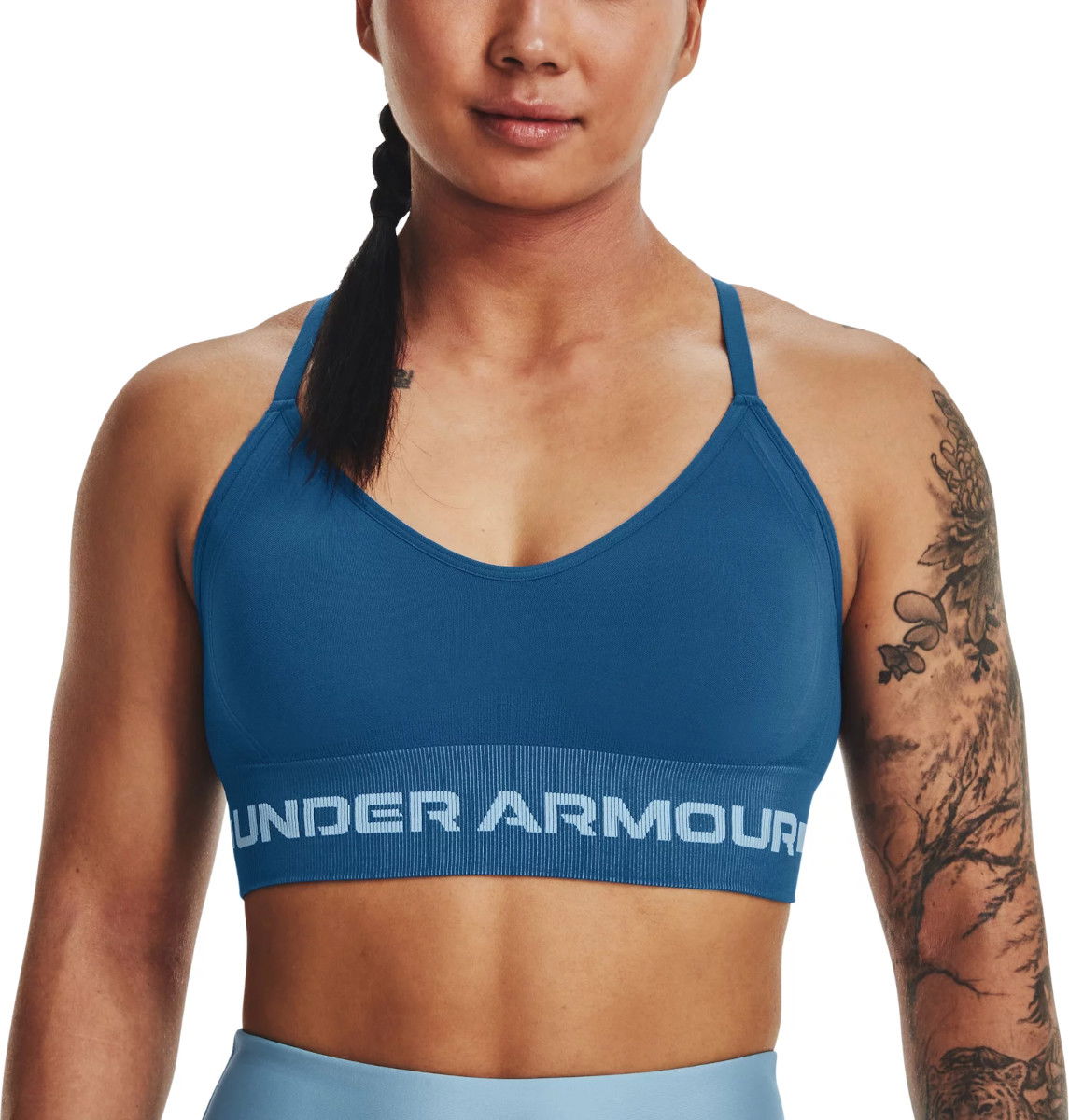 Bh Under Armour Seamless Low Long Bra Mørkeblå | 1357719-426, 0