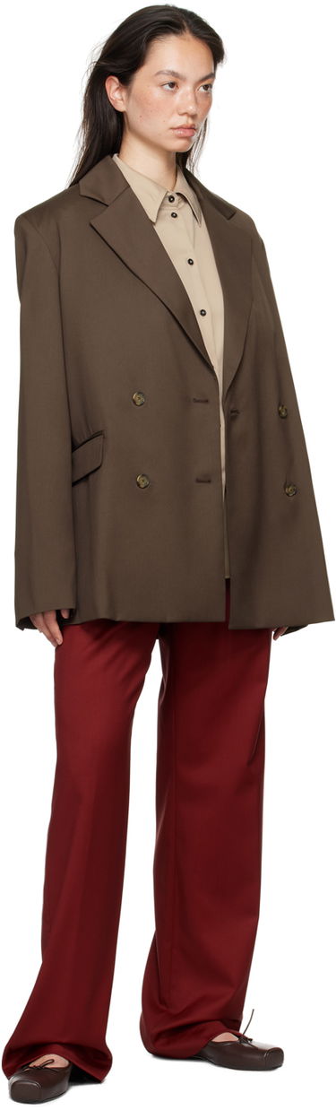 Jakke Loulou de Saison Loulou de Saison Donau Double-Breasted Blazer Brun | DONAU, 3