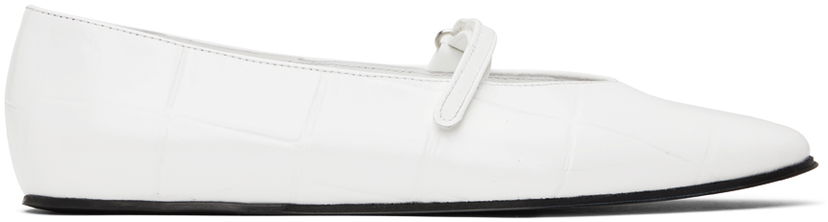 Tøj BY FAR BY FAR Molly Ballerina Flats Hvid | 23SSMOLFWHMCEL