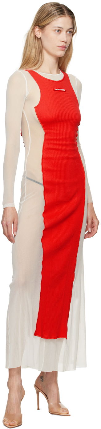 Kjole Jean Paul Gaultier 'The Long Petit Grand' Maxi Dress Rød | 24/30-F-RO191B-T001-0130, 3