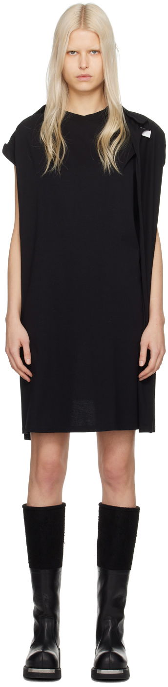 Kjole Maison Margiela MM6 Raw Edge Midi Dress Sort | S52DD0036 S23588