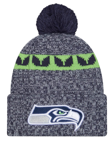 Beanie New Era New Era Seattle Seahawks Knit Beanie with Pom Grå | 60407601-60407601, 0