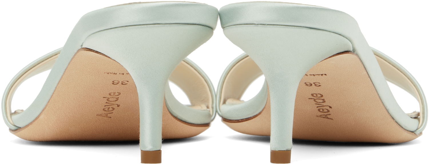 Tilbehør Aeyde Aeyde Ilvy Satin Mules Grøn | A11-HS-GAIS55TB155-SS25-1017-013, 1
