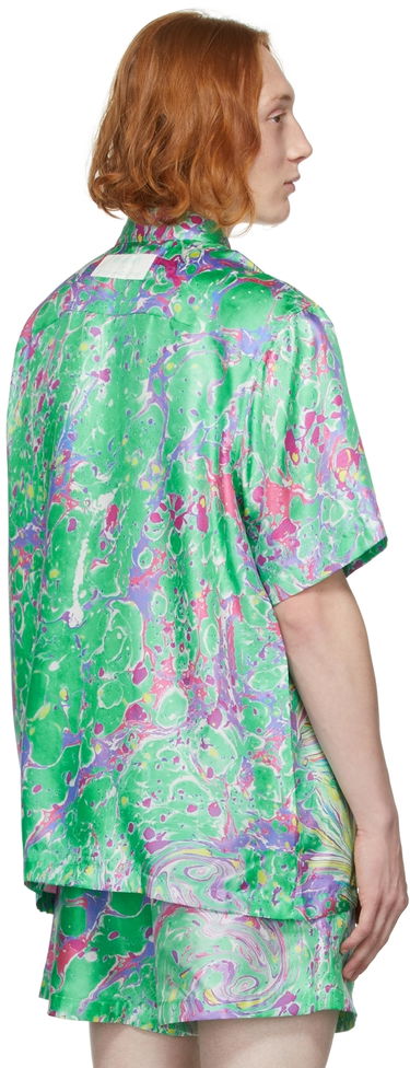 Skjorte Stella McCartney Stella McCartney Ricky Myfawnwy Edition Print Short Sleeve Shirt Grøn | 604051SSA65, 2