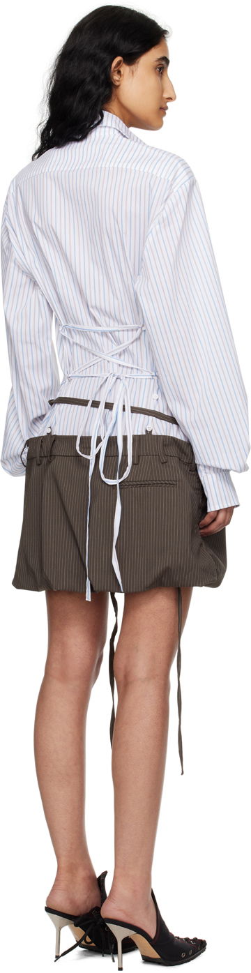 Kjole Ottolinger Ottolinger Striped Shirt Deconstructed Minidress Flerfarvet | 1103201, 2
