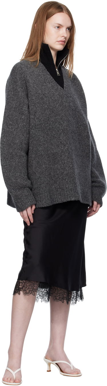 Sweater Nanushka Nanushka Kylen Half-Zip Sweater Grå | NU25PFSW17197, 3