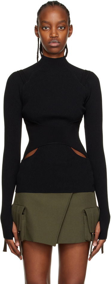 Sweater Dion Lee Dion Lee Interlink Turtleneck Top Sort | C7151R23, 0