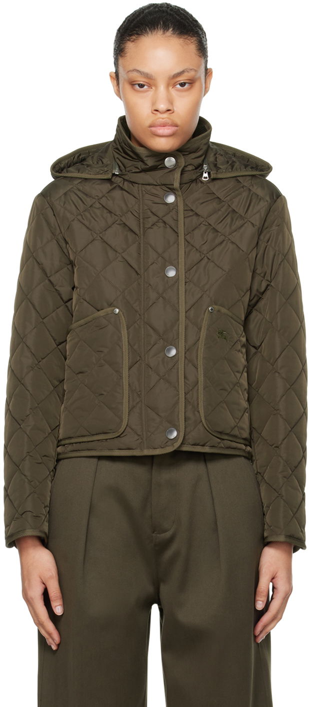 Jakke Burberry Quilted Jacket Grøn | 8075760, 0