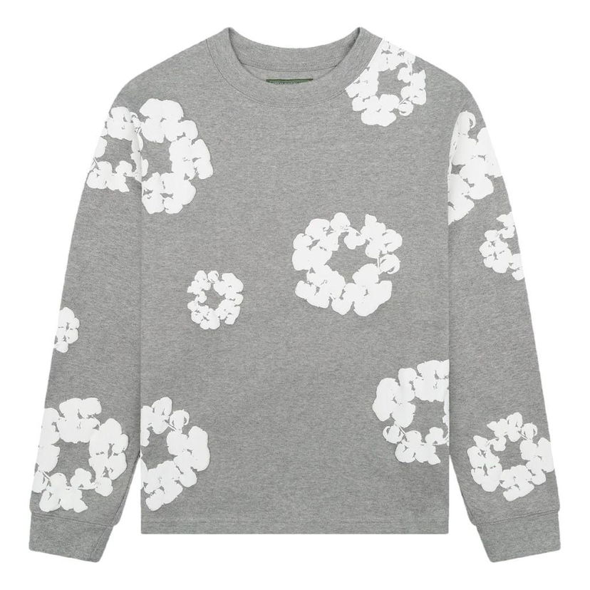 T-shirt Denim Tears Denim Tears Wreath Long Sleeve T-Shirt Grå | DT-034