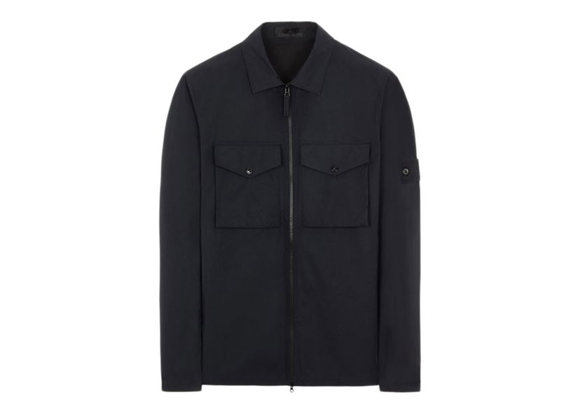 Skjorte Stone Island O-Ventile Ghost Piece Overshirt Sort | 63012132TJ_13 / 116F1