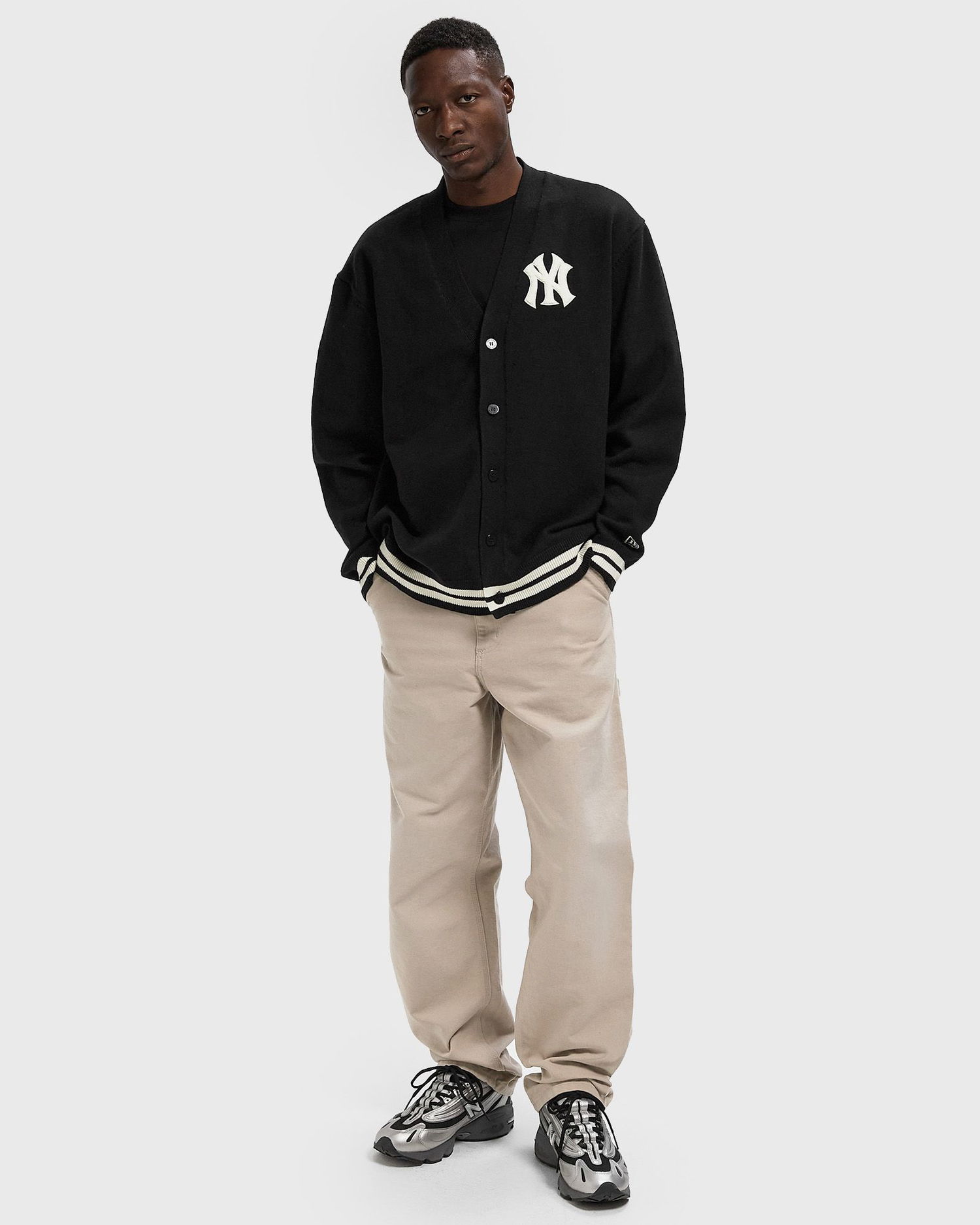 Sweater New Era New York Yankees Knit Cardigan Sort | 60684475, 1