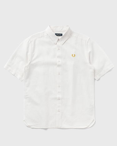 Skjorte Fred Perry Seersucker Short Sleeve Shirt Hvid | M9902-129, 0