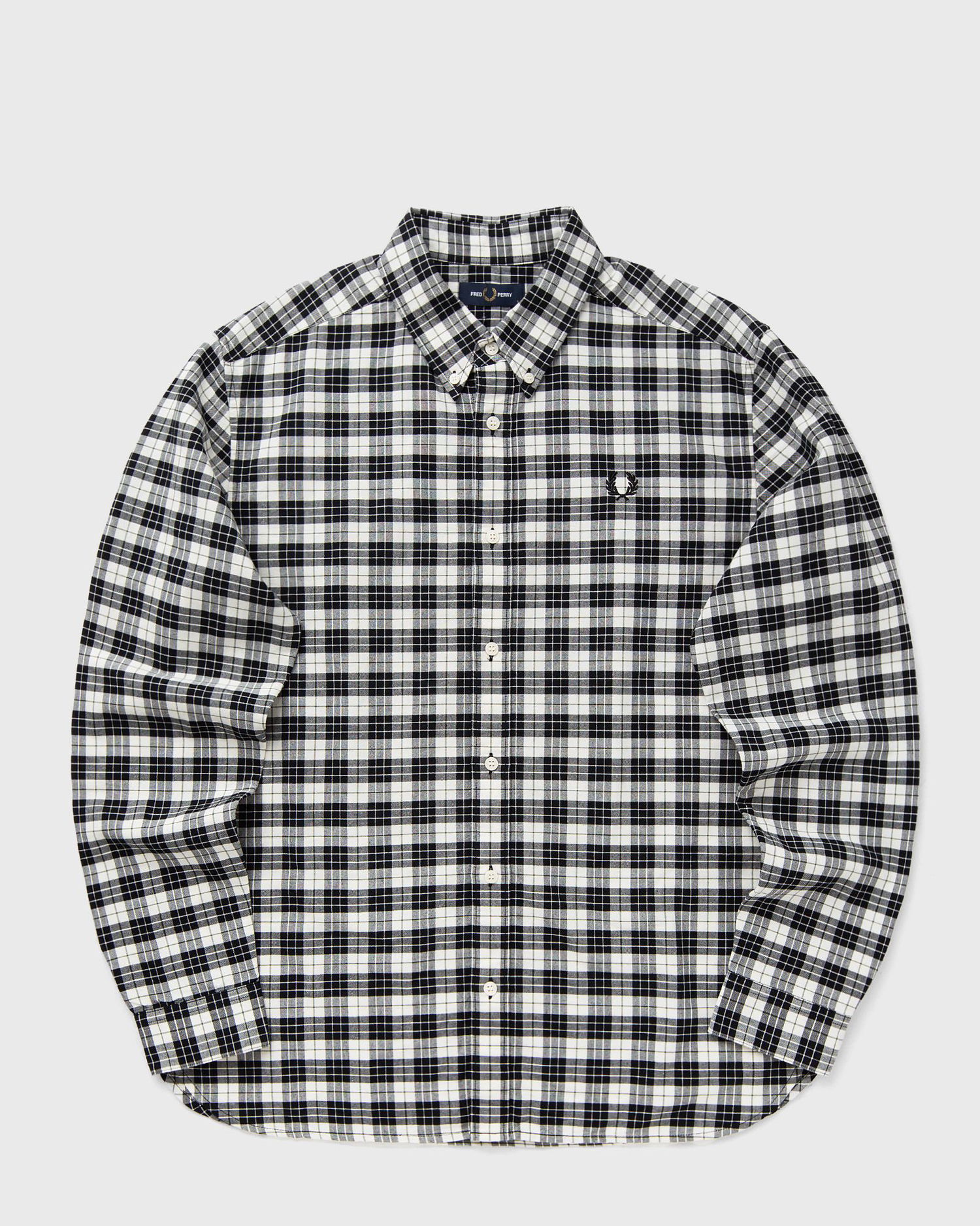 Skjorte Fred Perry Tartan Oxford Button-Down Shirt Sort | M1743-560, 0