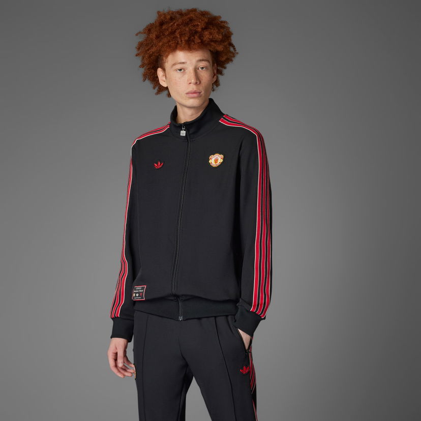 Træningsdragt adidas Performance Manchester United Terrace Icons Track Jacket Sort | JF0358