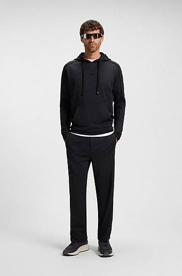 Sweatshirt BOSS Regular-fit Hoodie with Quilted Jacquard, Drawstring, and Kangaroo Pocket Sort | 50549721, 1