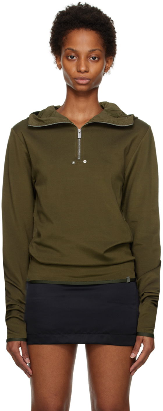 Sweatshirt 1017 ALYX 9SM Half-Zip Hooded Sweatshirt Grøn | AAMTS0309FA02.F22