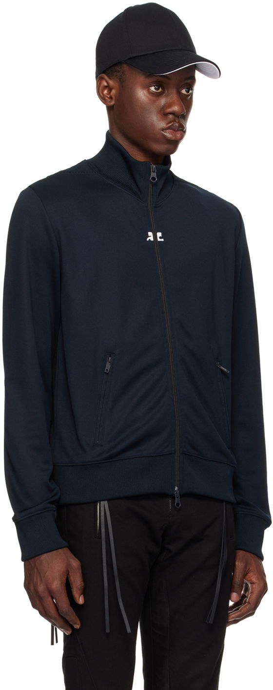 Vindjakke Courrèges Zip Track Jacket Mørkeblå | 124JVE011JS0091, 1