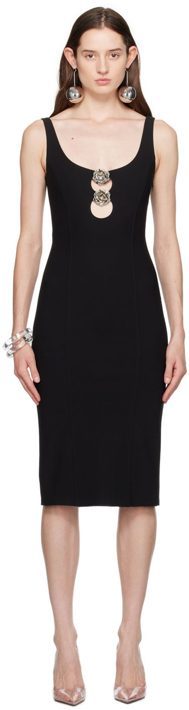 Kjole Blumarine Blumarine Midi Rose Dress Sort | P422A417A, 0