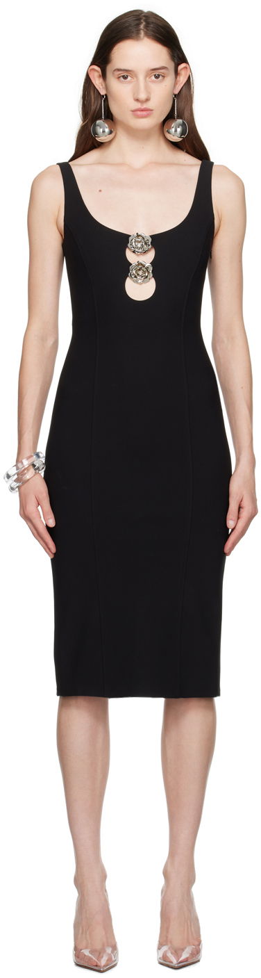 Kjole Blumarine Blumarine Midi Rose Dress Sort | P422A417A