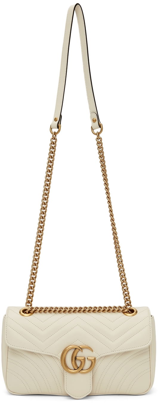 Skuldertaske Gucci Small GG Marmont Bag Hvid | 443497 DTDIT, 0