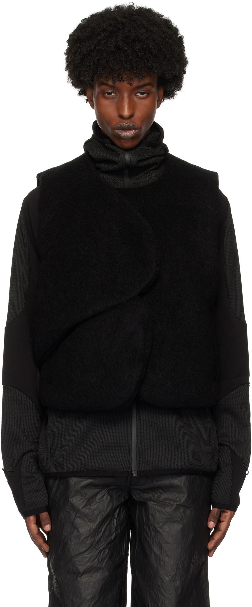 Vest HELIOT EMIL Mohair Down Vest Sort | AW24_M_03_034_BLK01