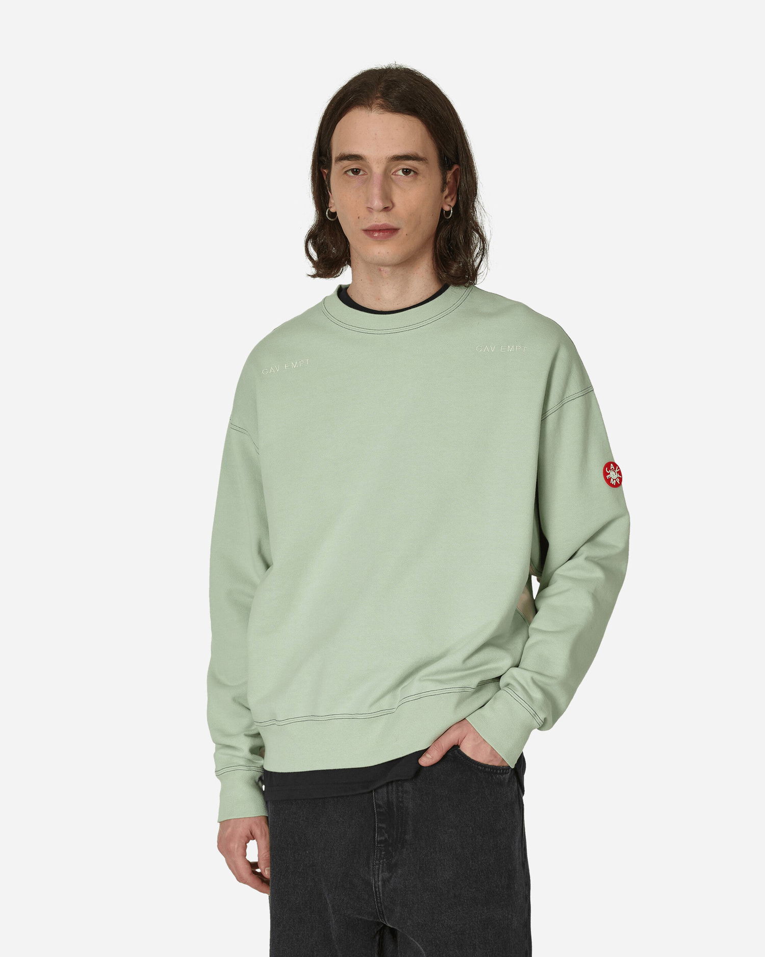 Sweatshirt Cav Empt Solid Crewneck Sweatshirt #2 Grøn | CES24CS09 002, 1