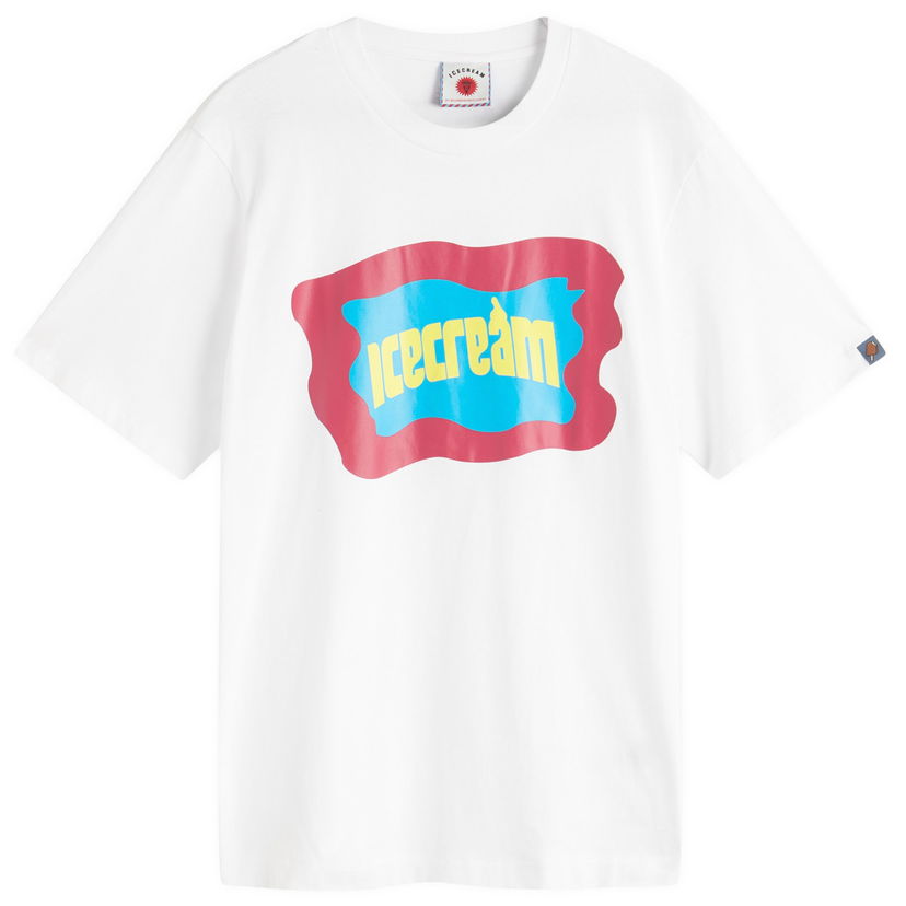 T-shirt BBC IceCream ICECREAM Block Logo T-Shirt, Size Large Hvid | IC25143-WHT
