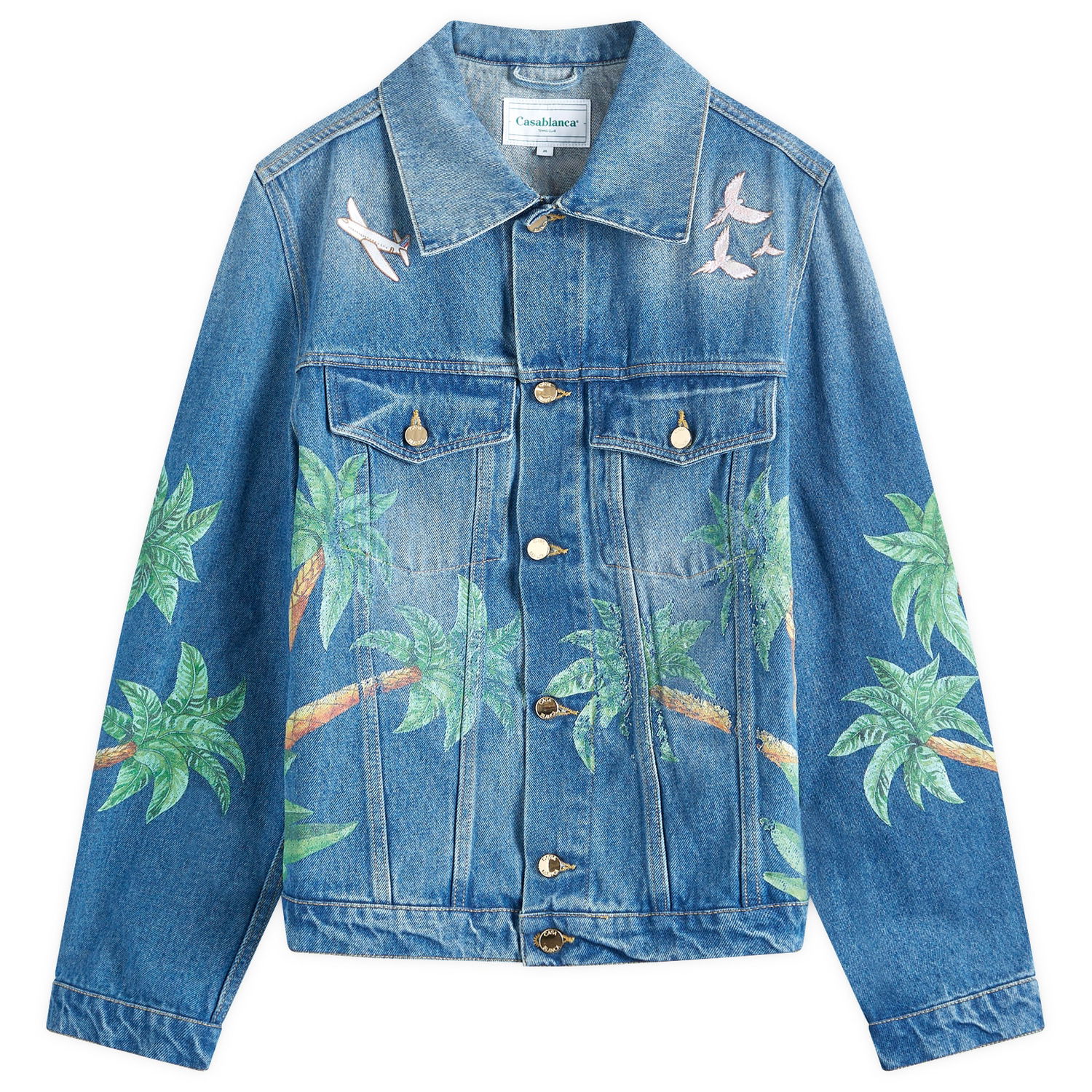 Jakke Casablanca Tennis Club Print Embroidered Denim Jacket Blå | MPF24-JK-310-01, 0