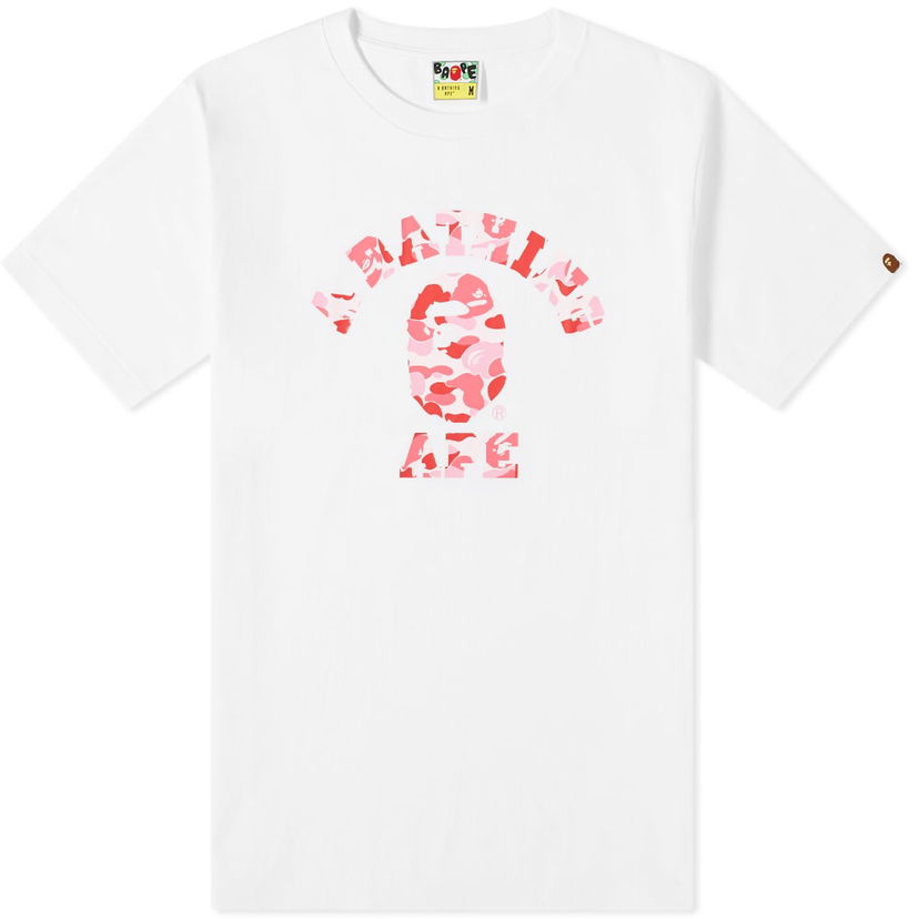 T-shirt BAPE ABC Camo College T-Shirt Hvid | 001TEH301006X-WHPK