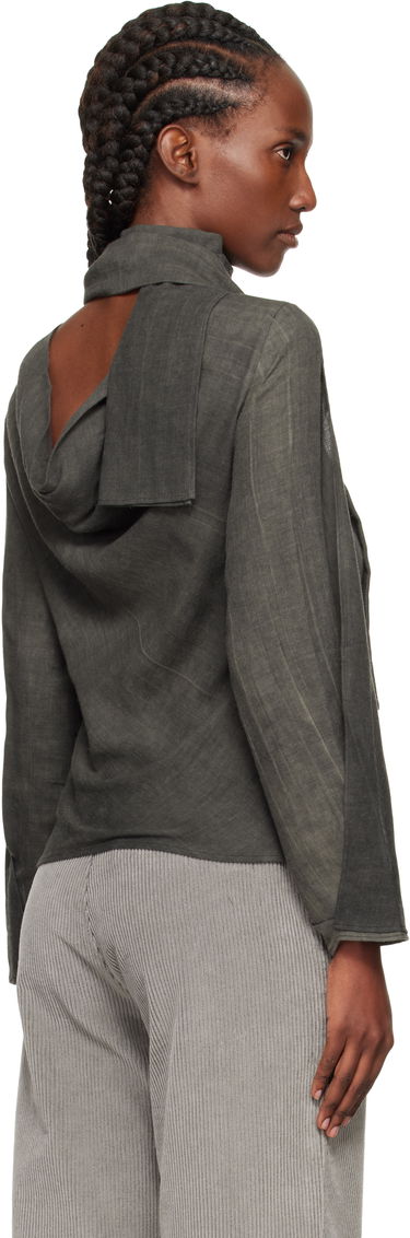 Skjorte OUR LEGACY Virtuous Draped Neck Blouse Grå | W4252VD, 2