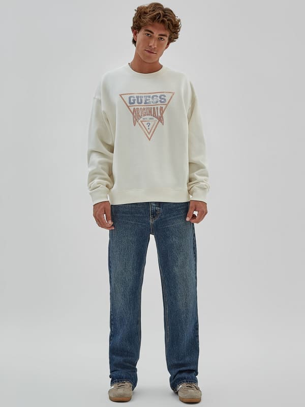 Sweatshirt GUESS Originals Front Logo Sweatshirt Beige | M4RQ04KBJ31, 0