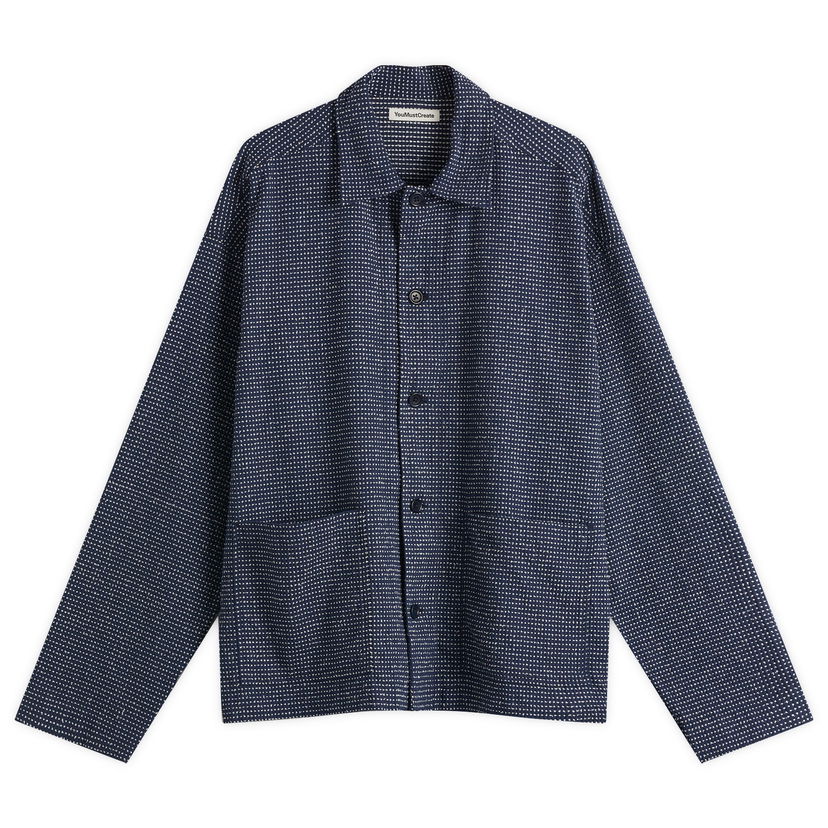 Skjorte YMC YMC PJ Overshirt, Size Large Blå | P2YAK-40