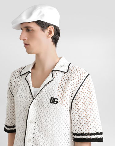 Skjorte Dolce & Gabbana Dolce & Gabbana Crochet Knitted Shirt Hvid | GXVD0ZJBCHEW1001, 3