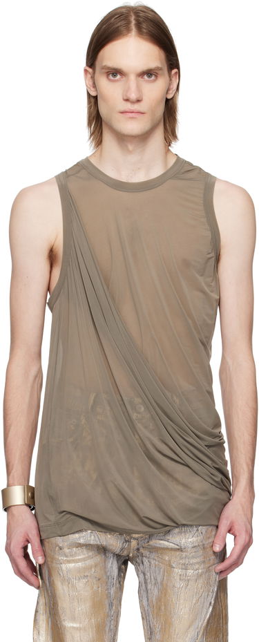 Tanktop Rick Owens Rick Owens Hollywood Anthem Draped Tank Top Grøn | RR01E5152 BZ, 0