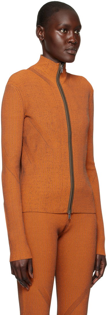 Sweater Dion Lee Angled Rib Zip-Up Sweater Mørkeblå | C7153R23, 4