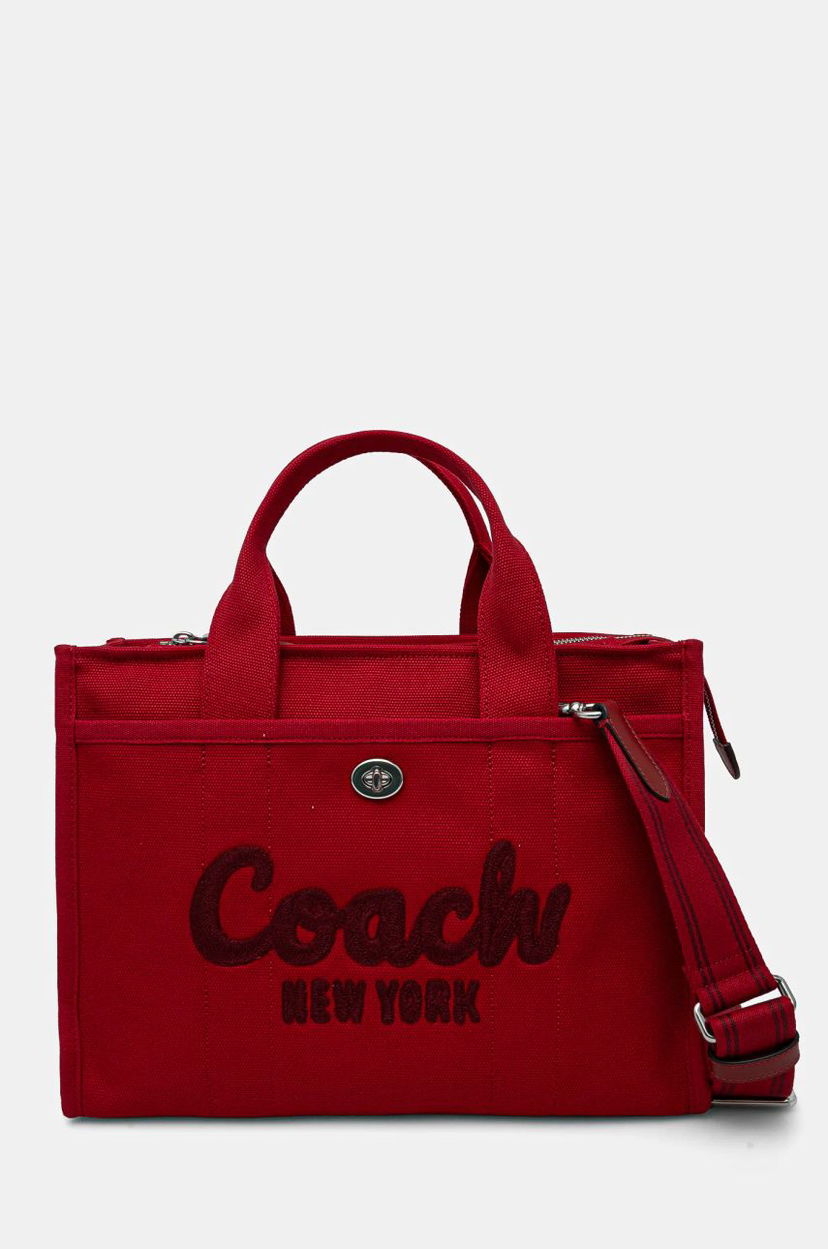 Mulepose Coach Red Canvas Tote Bag Bourgogne | CP158