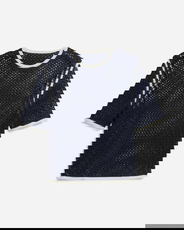 Crop top adidas Originals Wales Bonner Knit Tee Mørkeblå | KA7052, 1