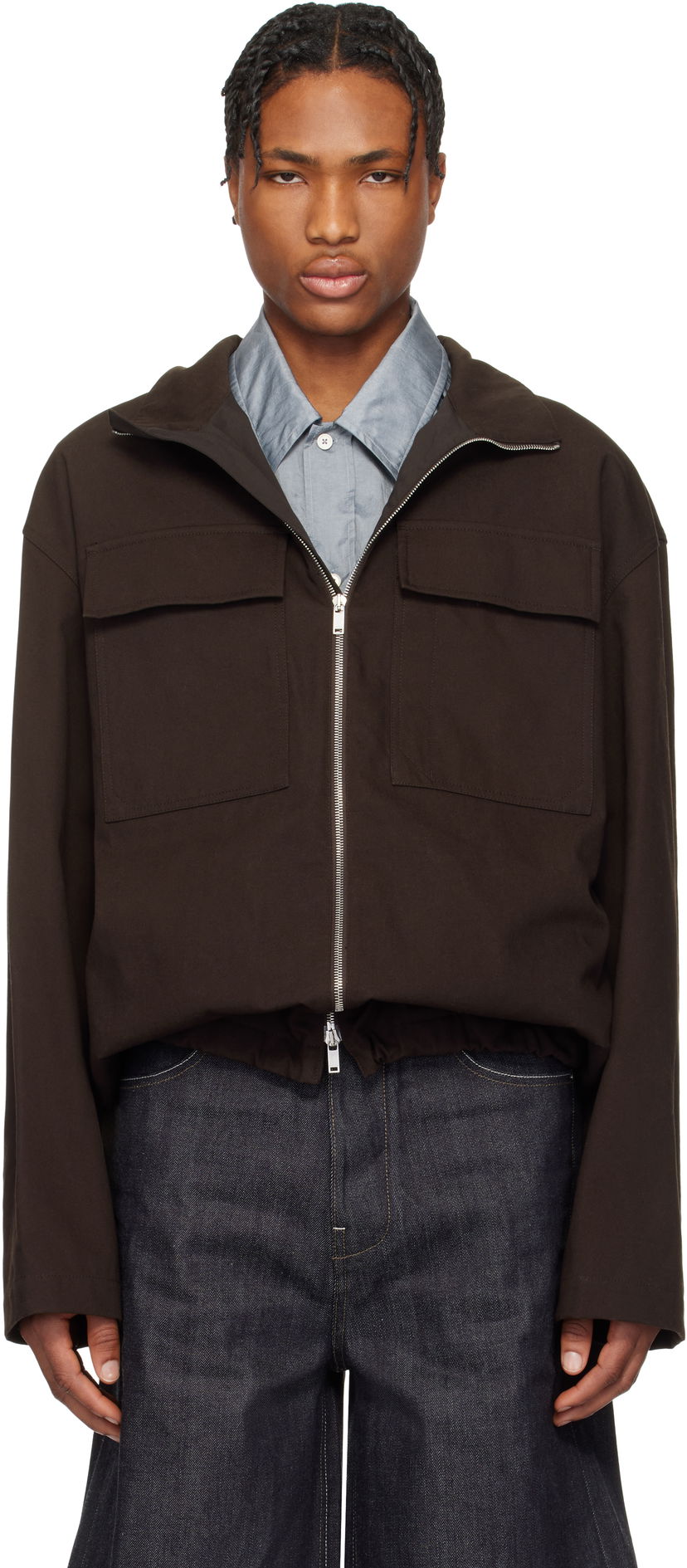 Jakke Jil Sander Jil Sander Sportswear Zip-Up Jacket Brun | J47SW0006_J45267