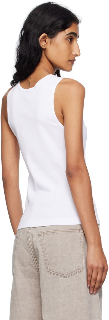 Tanktop MAISON KITSUNÉ Maison Kitsuné 'Baby Fox' Ribbed Tank Top Hvid | PW00623KA0033, 2