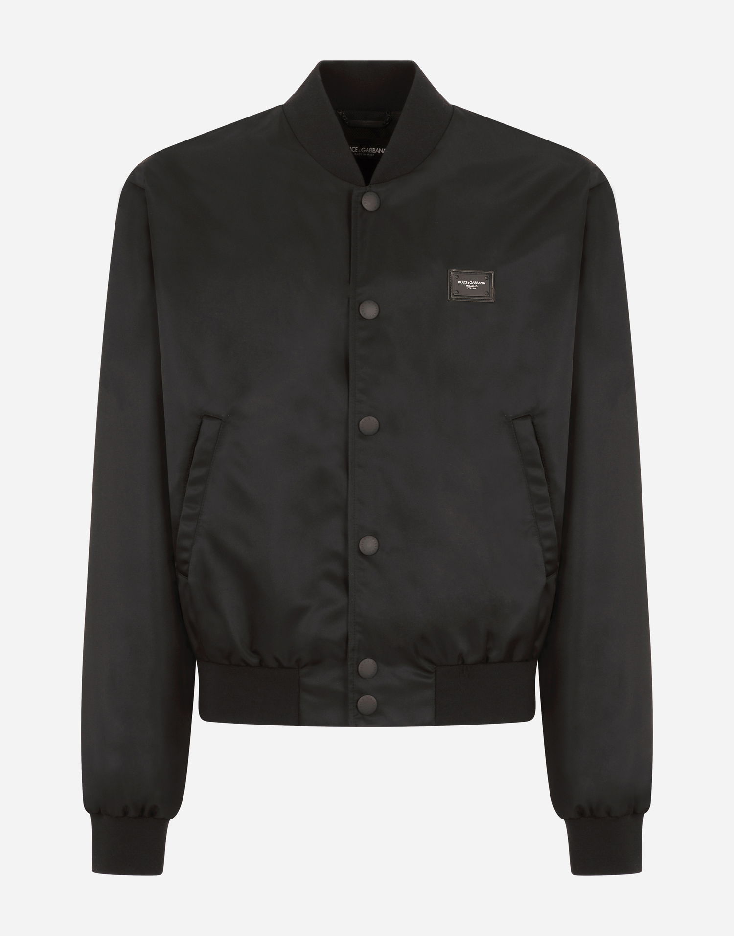 Bomberjakke Dolce & Gabbana Dolce & Gabbana Button Bomber Jacket Sort | G9VD2TFUMNQN0000, 0