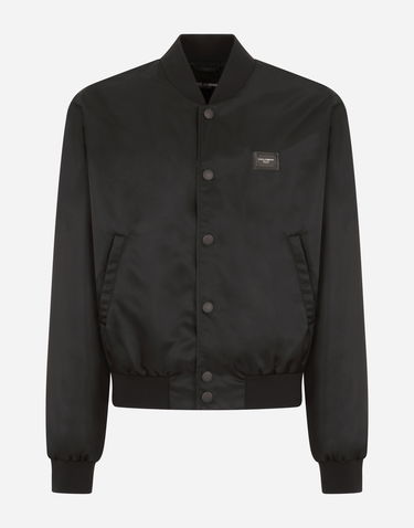 Bomberjakke Dolce & Gabbana Dolce & Gabbana Button Bomber Jacket Sort | G9VD2TFUMNQN0000, 0
