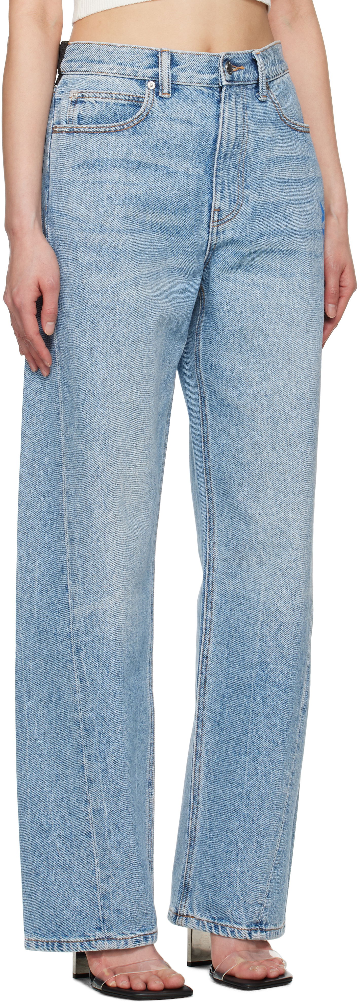 Jeans Alexander Wang Alexander Wang Logo Balloon Jeans Blå | 4DC2254767, 1