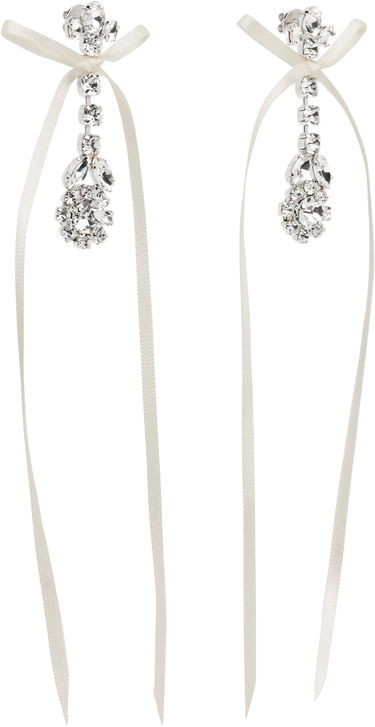 Øreringe Simone Rocha Simone Rocha Victorian Bow Ribbon Drip Earrings Lyserød | ERG526 0903, 4